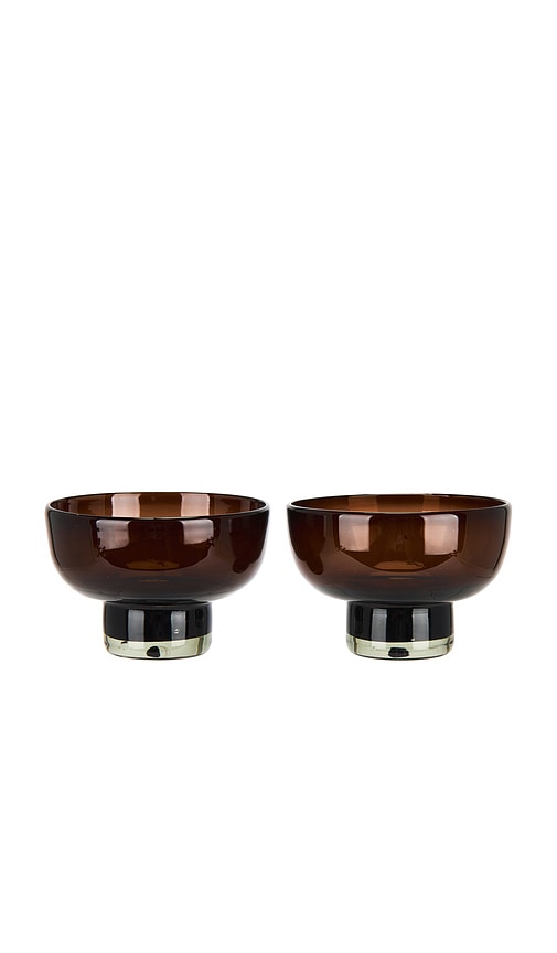 Verve Culture Set Of 2 Tamarind Margarita Glass In Brown
