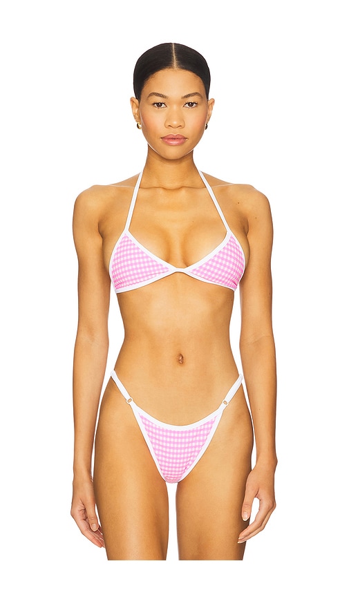 Luci Reversible Bikini Top in Pink. - size S (also in L, M, XS)