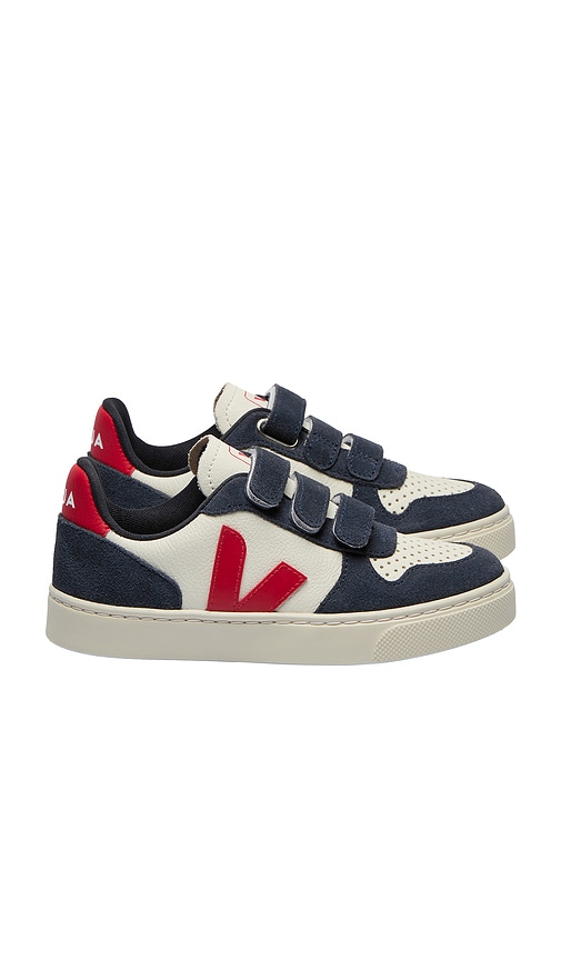 Veja Junior Small V-10 Sneaker in Pure Pekin Nautico