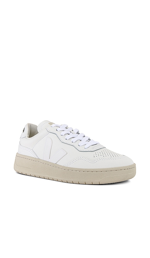 Veja White Leather V-90 Sneakers In White