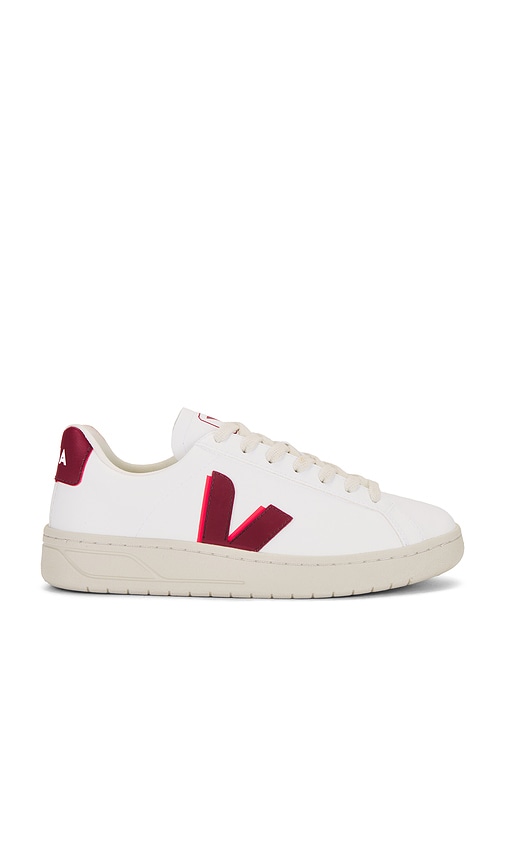 Shop Veja Urca Sneaker In White  Marsala  & Rose Fluo