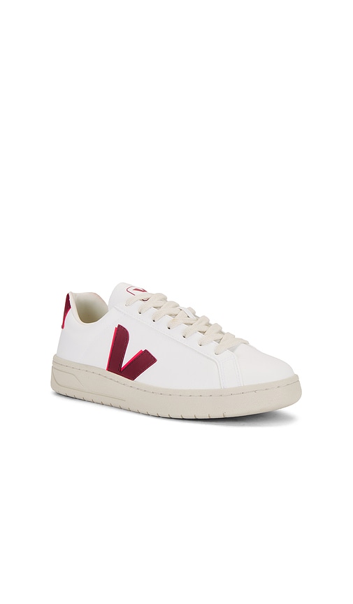 Shop Veja Urca Sneaker In White  Marsala  & Rose Fluo