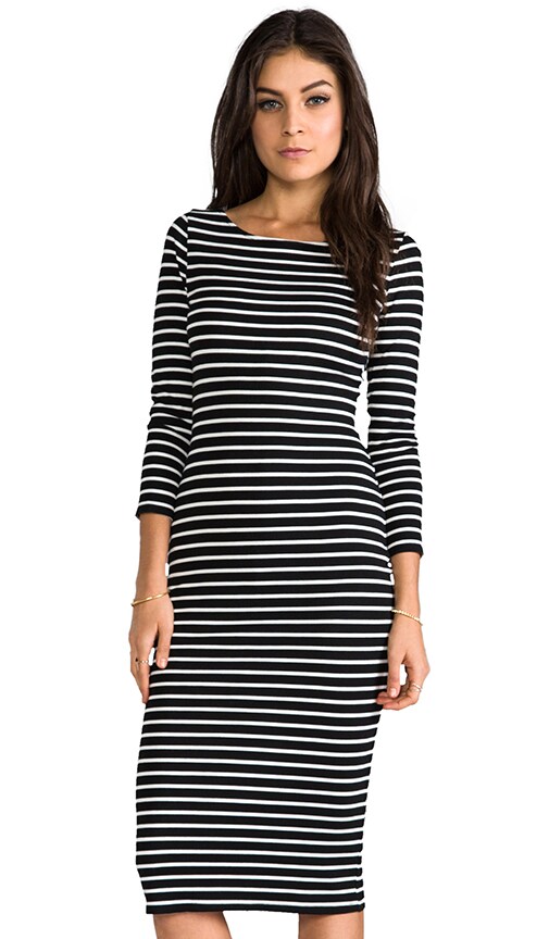 Velvet Ponti Stripes Pandora Dress