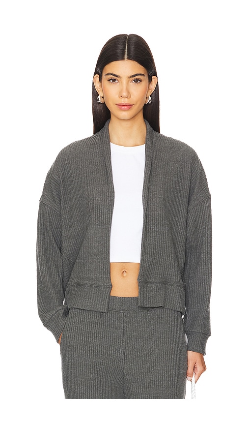 Shop Velvet By Graham & Spencer Lynnette Cardigan In Grey