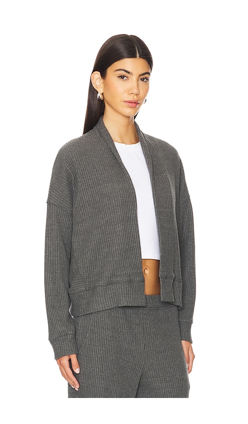 Shop Velvet By Graham & Spencer Lynnette Cardigan In Grey