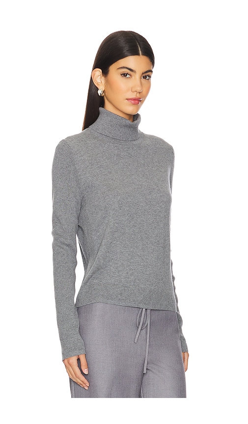 Shop Velvet By Graham & Spencer Korie Turtleneck In Medium Heather Grey