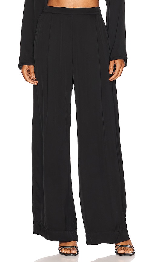 Velvet by Graham & Spencer Livi Wide Leg Pant in Black | REVOLVE