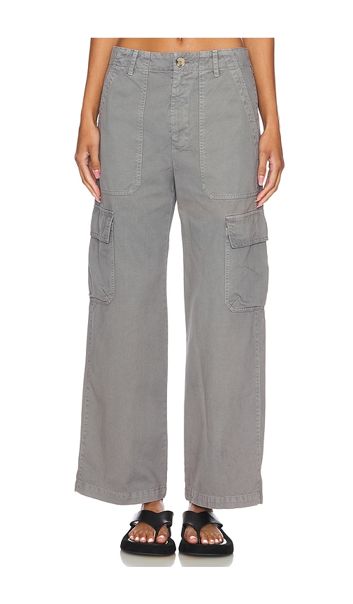 Shop Velvet By Graham & Spencer Makayla Cargo Pants In Grey