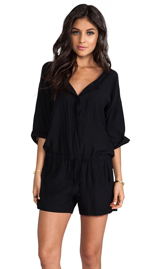 Lily Aldridge for Velvet Tracey Cotton Sateen Romper