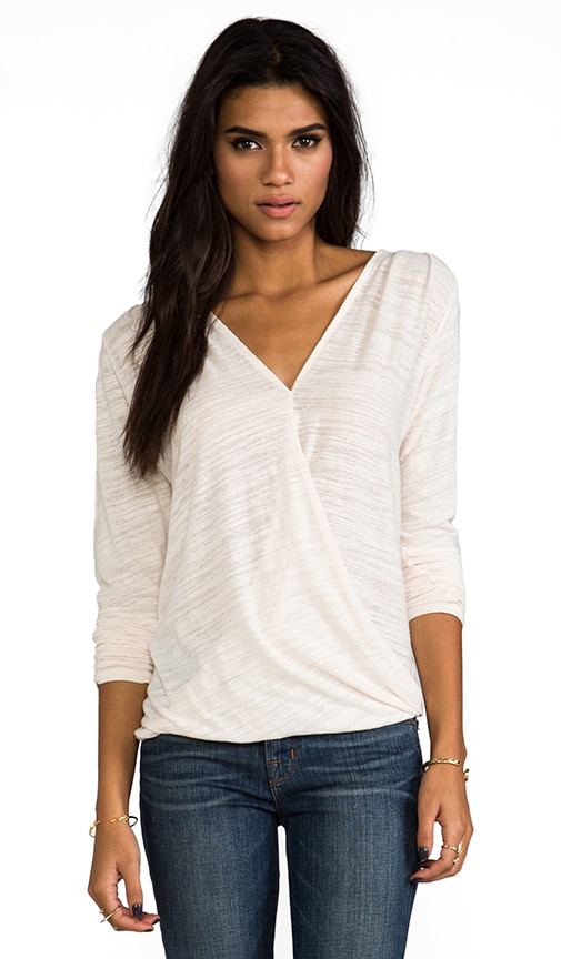 Velvet Soft Texture Jeanne Wrap Top
