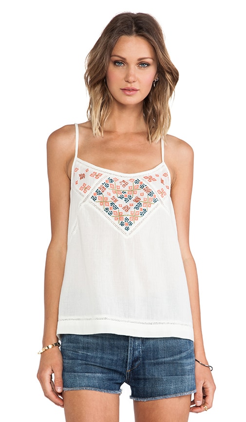 Charlize Cotton Gauze w/ Embroidery Tank