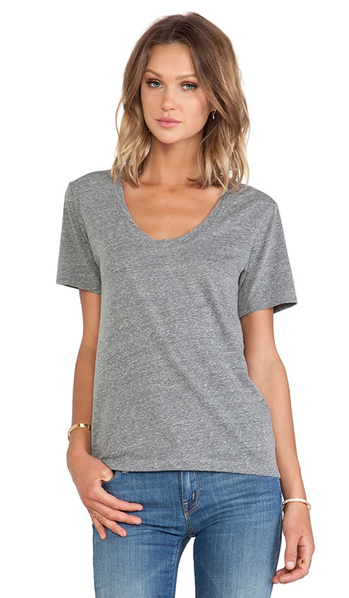 Albie Heather Grey Knit V Neck