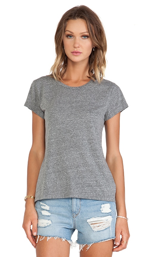 Ashlyn Heather Grey Knit Short Sleeve Top