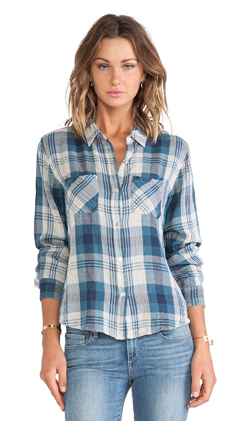 Adrianna Cotton Double Face Plaid Shirt