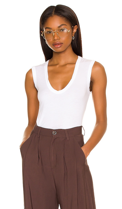 MAGSON GAUZY WHISPER CROPPED CREW NECK TANK TOP – Velvet by Graham & Spencer