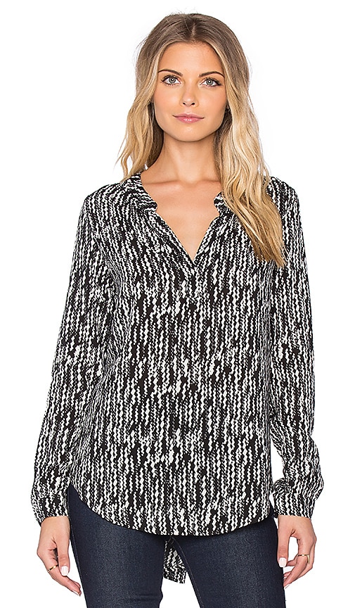 Arista Printed Challis Long Sleeve Blouse