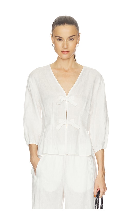 Velvet by Graham & Spencer Martha Woven Linen Top