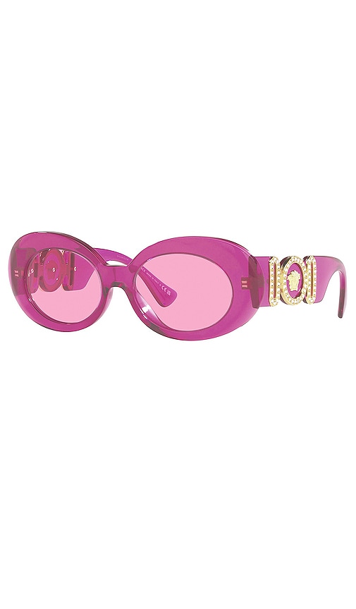 Shop Versace Rock Icons Oval In Pink