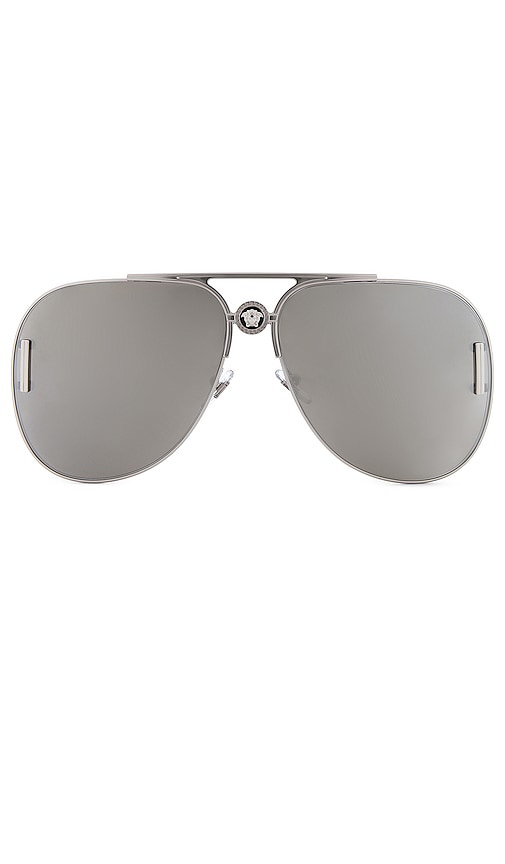 Versace Aviator Sunglasses In Silver