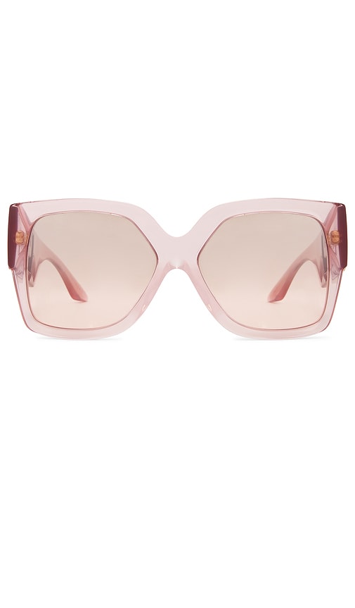 Shop Versace Square Sunglasses In Pink