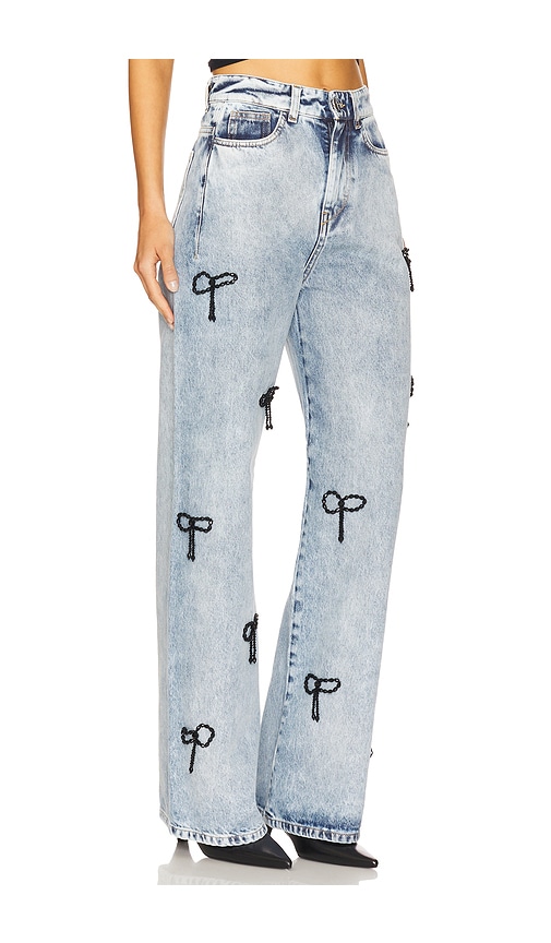 VIVETTA BOYFRIEND JEANS WITH BOW EMBROIDERY