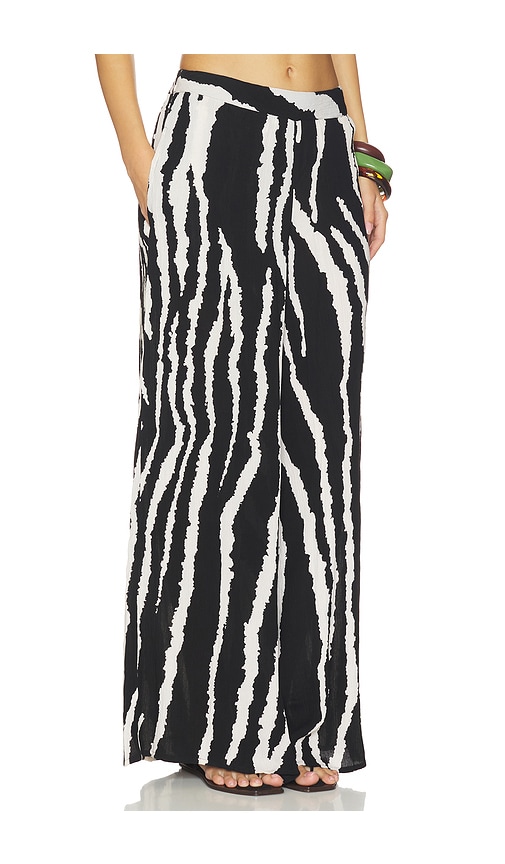  Villa Fresca Pantalón Pierna Ancha Serena En Color Negro, Blanco Talla L  (también En M, S, Xl, Xs). 