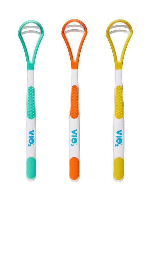 VIO2 Tongue Scraper Pack Of 3 in Multi.
