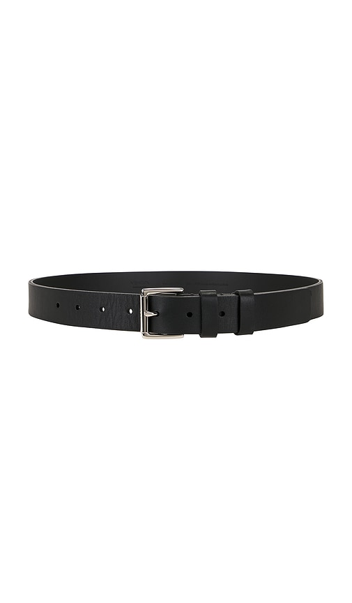 Vince 30mm Flat Double Loop Belt In Black