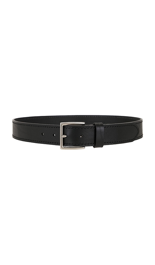 Vince 35mm Flat Belt With Stitched Edge Belt In Black