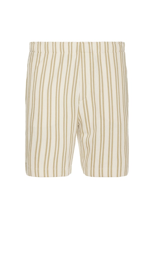 Jacquard Stripe Short in Cream. - size M (also in L)