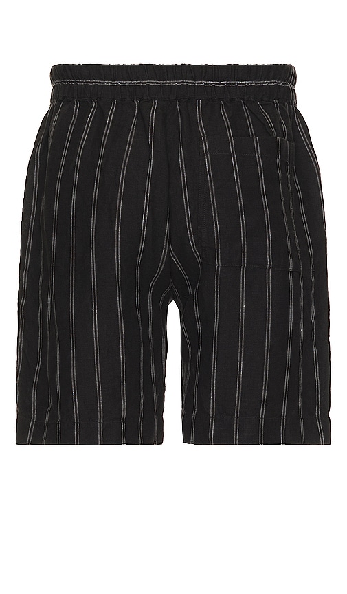 Shop Vince Moonbay Stripe Short In 柔和黑