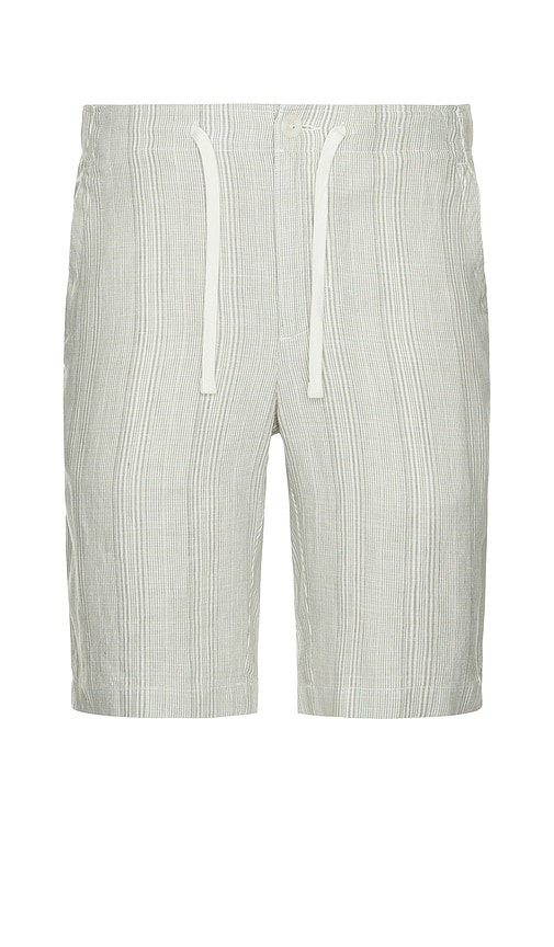 Vince Shadow Stripe Short in Alabaster & Limestone