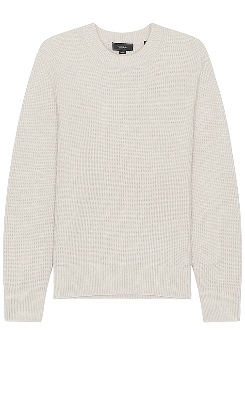 Vince Boiled Cashmere Thermal Crew Jumper In White