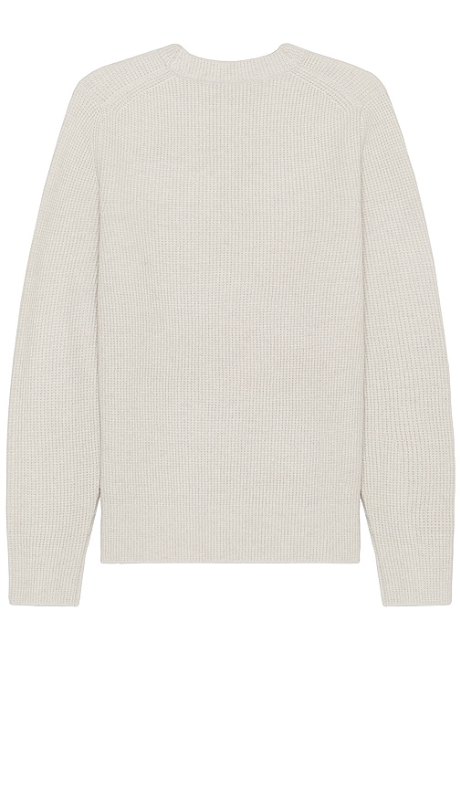 Shop Vince Boiled Cashmere Thermal Crew Sweater In White