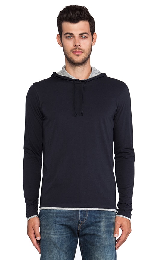 vince double layer hoodie