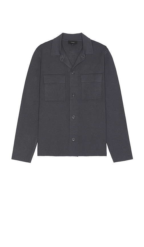Vince Milano Shirt Jacket in Light Carbon