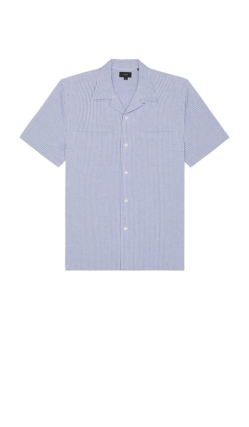 Pocket Short Sleeve Shirt in Blue. - size L (also in M, S, XL/1X) - Vince - Modalova