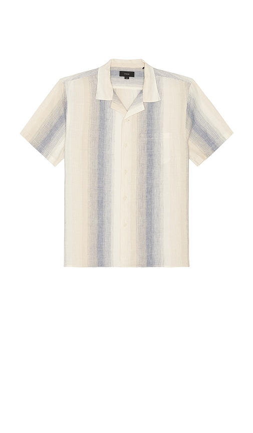 Marina Stripe Short Sleeve Cabana Shirt in . Size M, S, XL/1X - Vince - Modalova
