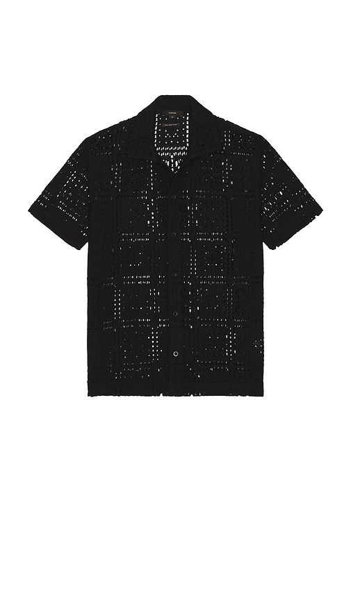 Knit Crochet Short Sleeve Button Down Shirt in . Size M, S, XL/1X - Vince - Modalova