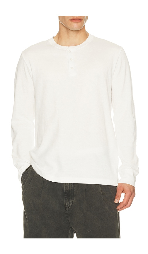 Vince Jacquard Rib Long Sleeve Henley