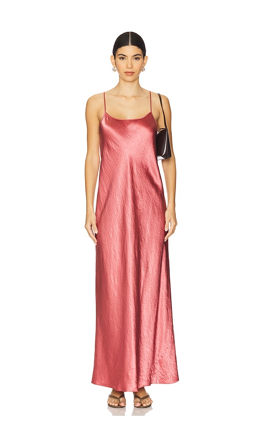 Bias Slip Maxi Dress in Coral,Blush. - size XL (also in M, S)