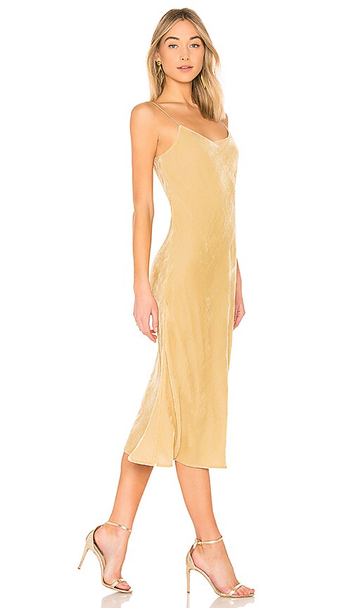 VINCE Velvet Camisole Slip Dress, Dill | ModeSens