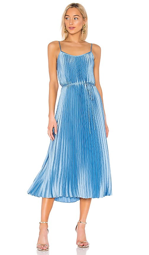 Vince Pleated Cami Dress in Blue Pumice 