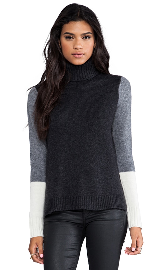 Tri Color Block Turtleneck