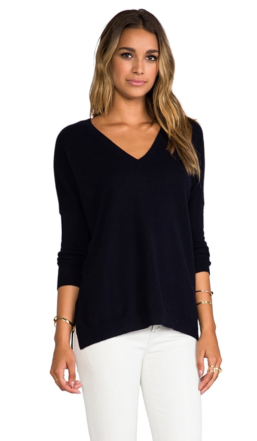 Relaxed Cashmere Double Vee