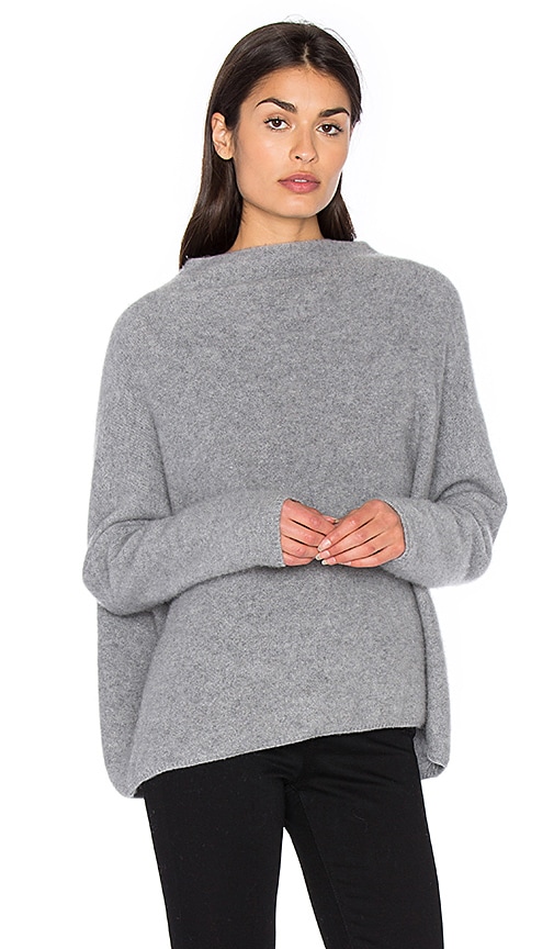 Vince Funnel Neck Sweater in Medium Grey | REVOLVE
