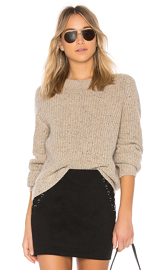 Vince Crop Saddle Sweater in Light Cream | REVOLVE