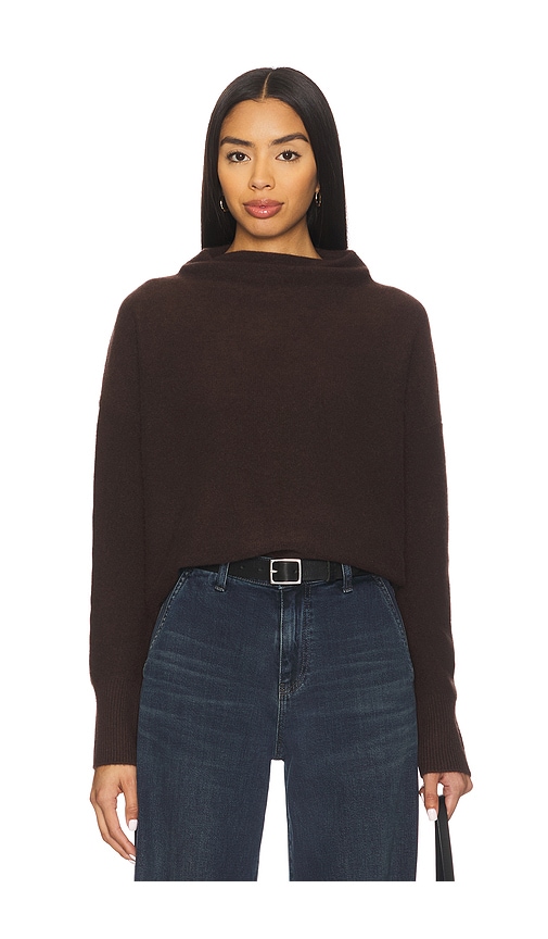 Vince Boiled Funnel Neck Pullover in Truffle