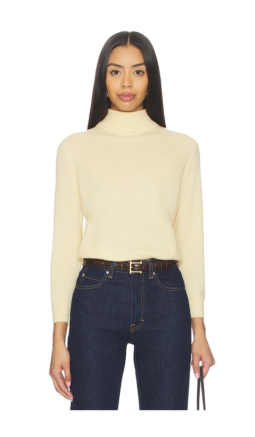 Vince 3/4 Sleeve Mock Neck Top
