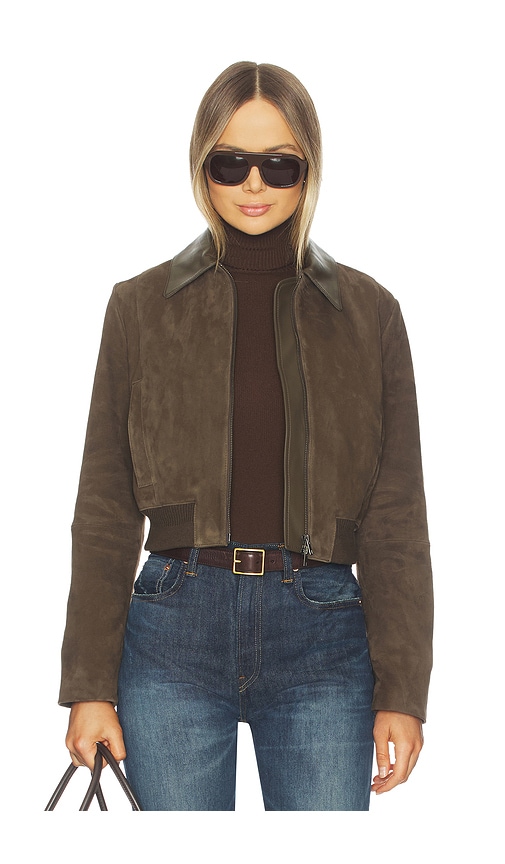 Vince Suede Shrunken Bomber